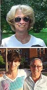 TOP: Daniella (Beerman) Blyth ('74); BOTTOM: Avram (Butch) Kaplan and son Elan